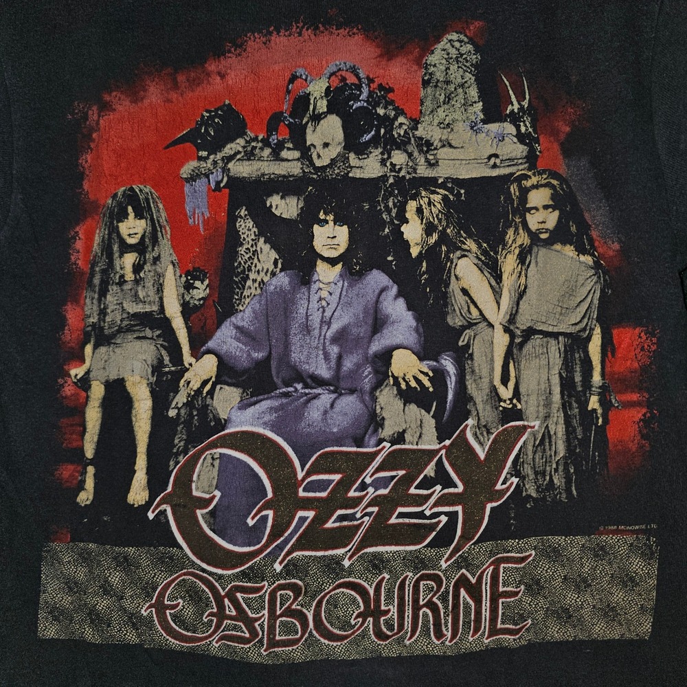 Vintage 1988 Ozzy Osbourne band tee No Rest For The Wicked Tour T Shirt - Picture 2 of 6